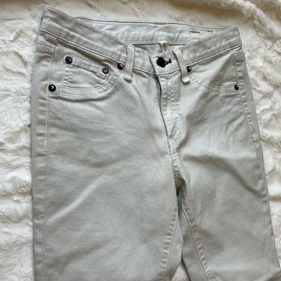 Rag & Bone Cream Moto Zipper Capri - Women’s 27 - Picture 8 of 9
